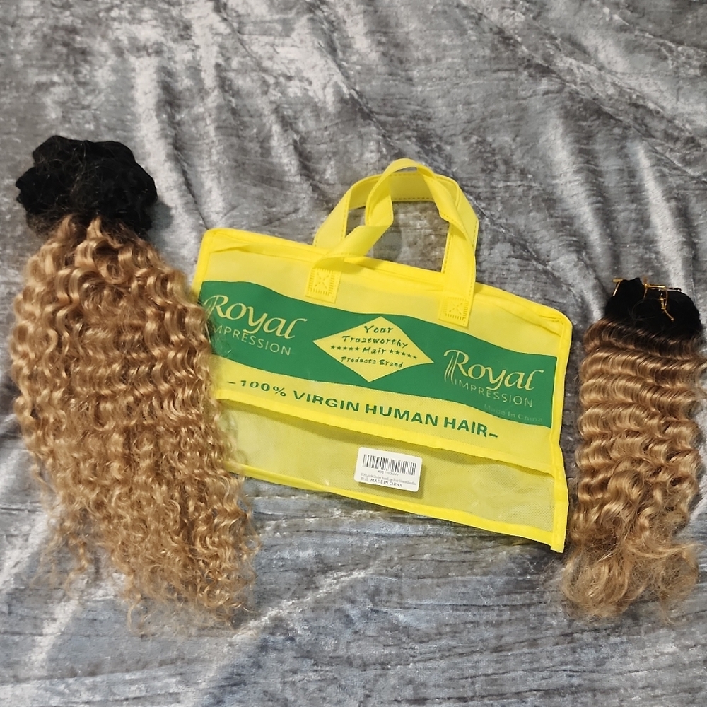 Blonde Ombre Curly 12A Hair bundles
